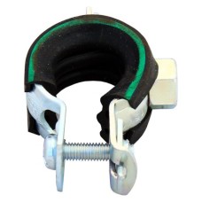 Хомут сантехнический крепежный трубный стальной оцинкованный с резиновой прокладкой Optimal Junior Mupro 24 мм