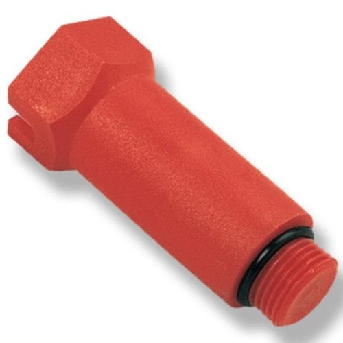 Заглушка пластиковая НР (НАР) L=68мм 1/2" красная для водорозетки РОС в Омске