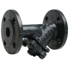 Фильтр сетчатый Y-образный чугунный фланцевый Ду-400 Ру-16 (Т<200°С) со сливной пробкой Ридан ФСФ