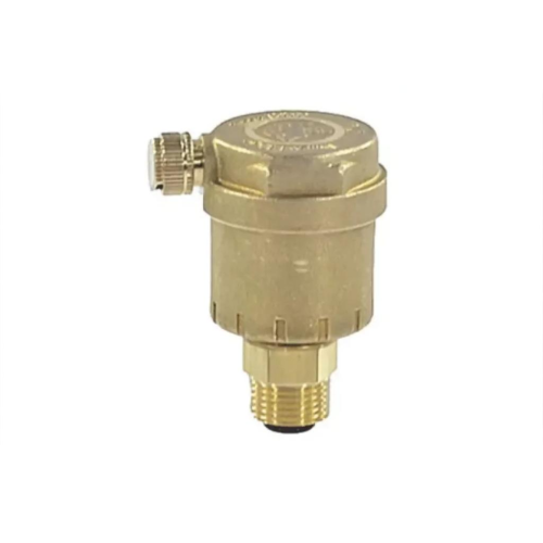 Воздухоотводчик автоматический латунный Ду-10 (3/8") Ру-14 НР (НАР) прямой с запорным клапаном Giacomini R88I в Омске