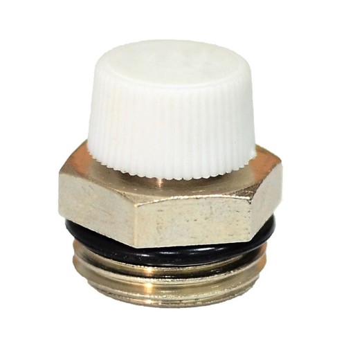 Кран Маевского ручной латунный Ду-15 (1/2") Ру-10 НР (НАР) с колпачком Ogint в Омске