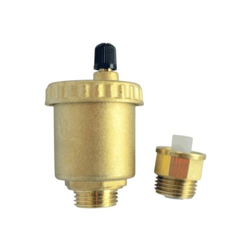 Воздухоотводчик автоматический латунный Ду-15 (1/2") Ру-10 НР (НАР) прямой с запорным клапаном Icma 707 в Омске