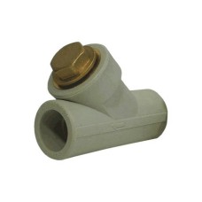 Фильтр PP-R сетчатый серый Дн 40 45гр внутренняя пайка VALFEX