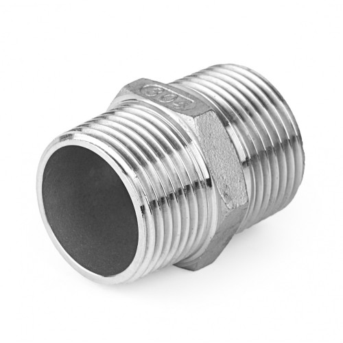 Ниппель нержавеющий переходной НР Ру 16 AISI 304 50 мм 2"