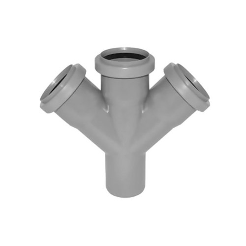 Крестовина PP-M одноплоскостная бесшумная белая Дн 110-110-110 45гр б/нап в/к RTP (РосТурПласт) в Омске