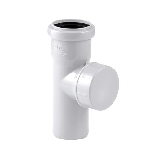 Ревизия канализационная PP-M с крышкой белая Дн 50 бесшумный б/нап в/к RTP (РосТурПласт) в Омске