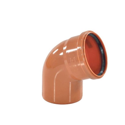 Отвод канализационный PP-B коричневый Дн 110 87гр б/нап в/к VALFEX в Омске