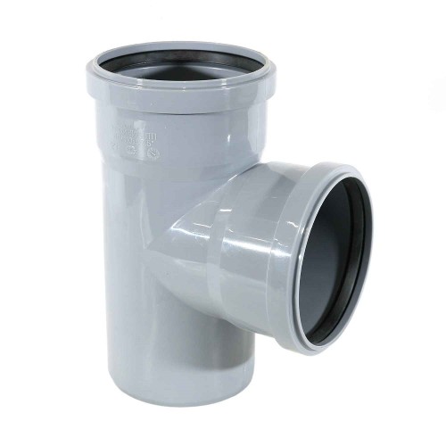 Тройник канализационный PP-MD светло-серый Дн 110-58 45гр (DN100-56) бесшумный б/нап в/к Ostendorf Skolan dB SKEA в Омске