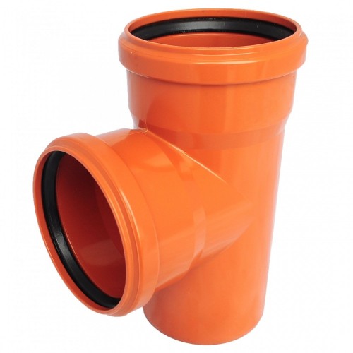 Тройник канализационный PP-B коричневый Дн 160-110 45гр б/нап в/к VALFEX в Омске