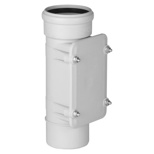 Ревизия канализационная PP-MD с крышкой Дн 110 (DN100) светло-серая бесшумный б/нап в/к Ostendorf Skolan dB SKRE в Омске