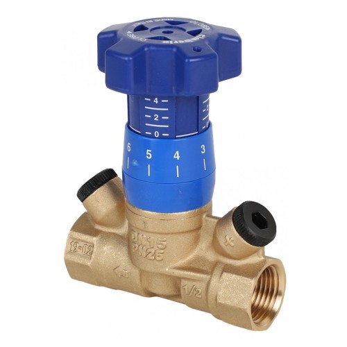 Клапан балансировочный латунный ручной с внутренней резьбой 2,5 МПа CIM 787R Cimberio 32 мм в Омске