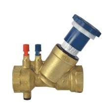 Клапан балансировочный латунный ручной с внутренней резьбой 2,5 МПа OR 15 мм