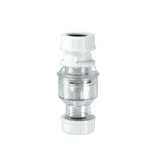 Клапан обратный PP-H горизонтальный компрессионный белый McAlpine 50 мм