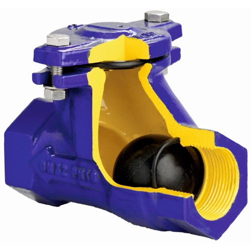 Клапан обратный чугунный Y-тип с внутренней резьбой NBR 1,6 МПа D-022S ABRA 65х200 мм в Омске