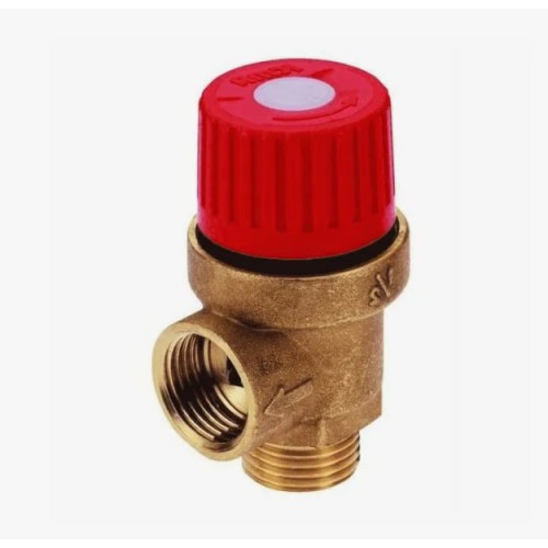 Клапан предохранительный латунный пружинный с внутренней-наружной резьбой Unival 201 Unival 15 мм 1/2" в Омске
