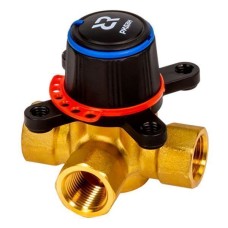 Клапан регулирующий латунный трехходовой с внутренней резьбой 1,0 МПа HRB-3R Ридан 15 мм 1/2"