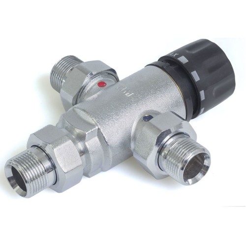 Клапан смесительный латунный термостатический с наружной резьбой-американкой 1,0 МПа TermoFar FAR 20 мм 3/4" в Омске