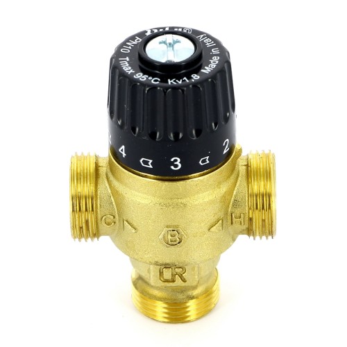 Клапан смесительный латунный термостатический трехходовой с наружной резьбой 0,5 МПа 353G Uni-Fitt 25 мм 1" в Омске
