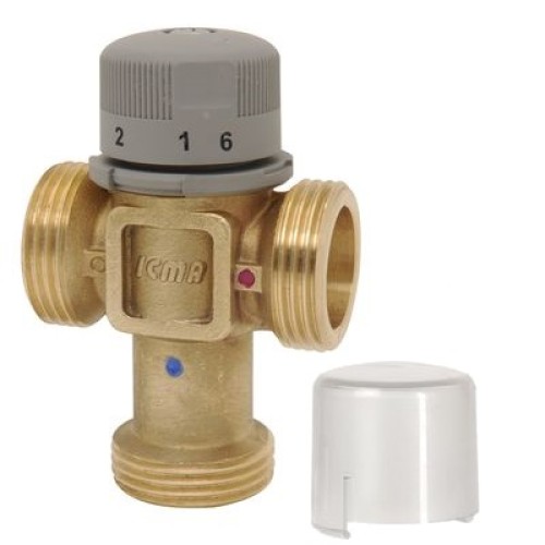 Клапан смесительный латунный термостатический седельный с внутренней резьбой 1,0 МПа Icma 20х68 мм в Омске