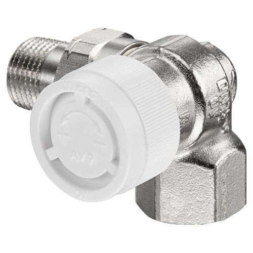 Клапан термостатический трехосевой правый Ду-15 (1/2") Ру-10 ВР-НР (ВН-НАР) серия AV9 Oventrop в Омске