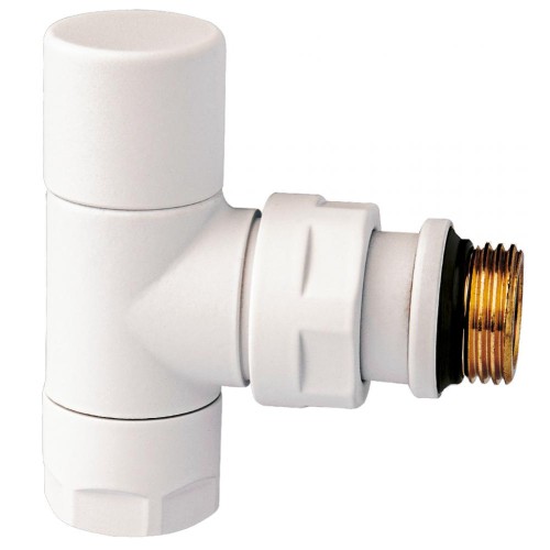 Клапан термостатический угловой Ду-15 (1/2") Ру-10 ВР-НР (ВН-НАР) белый серия E Oventrop в Омске