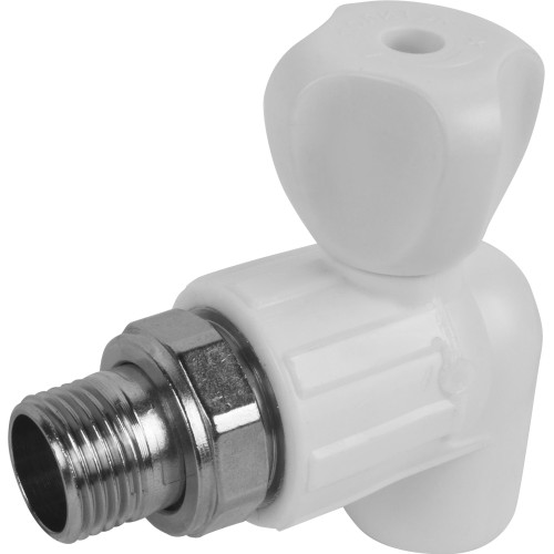 Клапан запорный угловой PP-R наружная резьба 2,5 МПа RTP (РосТурПласт) 25 мм 3/4" ГОСТ 32415-2013 в Омске