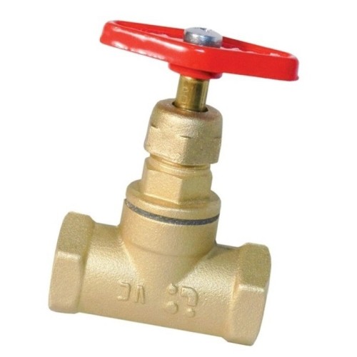 Клапан запорный латунный с внутренней резьбой 1,6 МПа 15б1п Цветлит 20х66 мм ТУ 206-3973235-01-93 в Омске