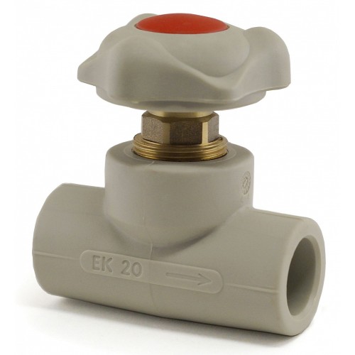 Клапан запорный проходной PP-R с внутренней пайкой 2,0 МПа Wavin Ekoplastik 25 мм ГОСТ 32415-2013 в Омске