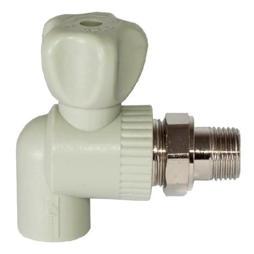 Клапан запорный угловой PP-R наружная резьба 2,5 МПа VALFEX 20 мм 1/2" ГОСТ 32415-2013 в Омске