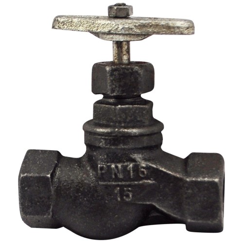 Клапан запорный чугунный с внутренней резьбой 1,6 МПа 15кч18п Китай 25х120 мм в Омске