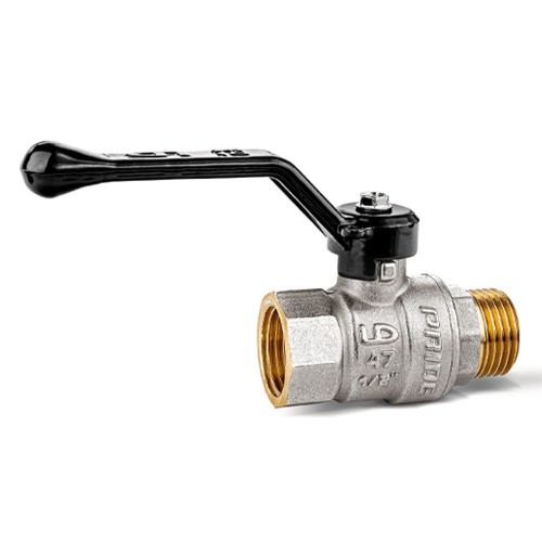 Кран запорный латунный со спускником стандартнопроходной с ручкой-рычагом ВР (ВН) Ру 40 LD Pride LD 15 мм 1/2" в Омске