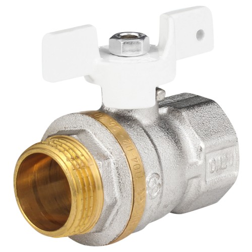 Кран запорный латунный полнопроходной с ручкой-бабочкой ВР-американка Ру 30 Aquasfera Standard 1127 Aquasfera 20 мм 3/4" в Омске