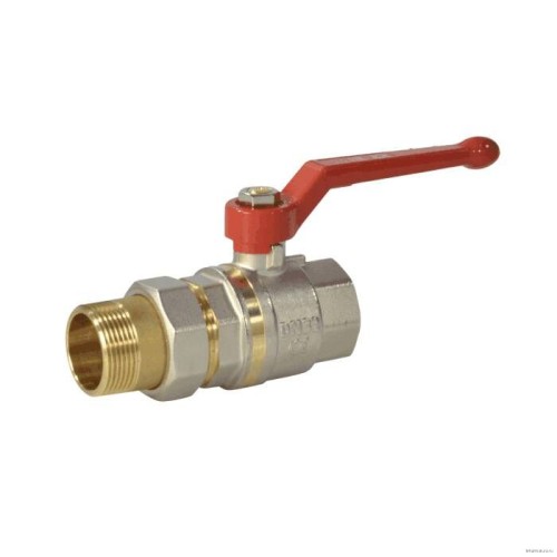 Кран запорный латунный полнопроходной с ручкой-рычагом ВР-НР Ру 40 Dist Стандарт Dist 20 мм 3/4" в Омске