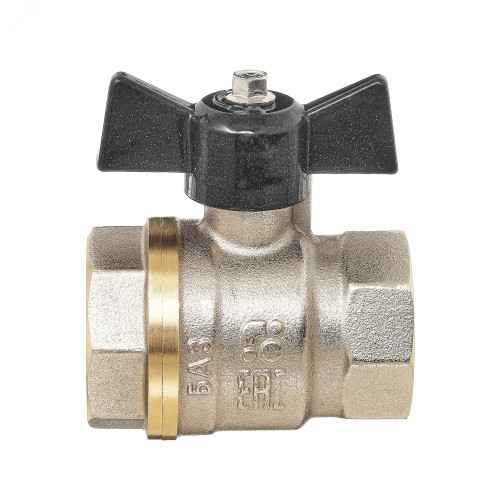 Кран латунный трехходовой стандартнопроходной для манометра с ручкой-бабочкой ВР (ВН) Ру 16 LD Pride LD 15 мм 1/2" в Омске