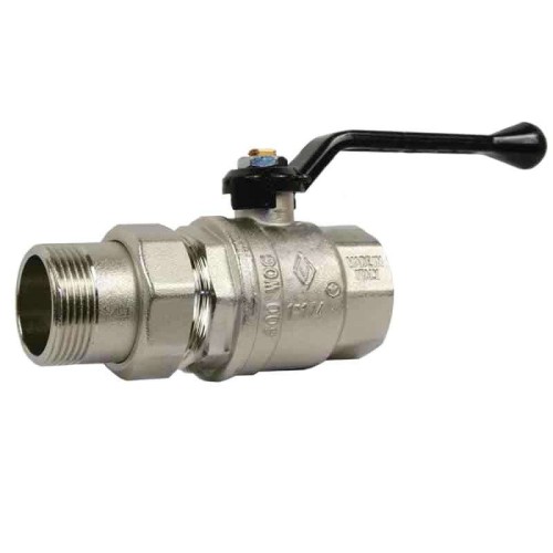 Кран запорный латунный стандартнопроходной с ручкой-рычагом ВР (ВН) Ру 40 Bugatti 600 Bugatti 15 мм 1/2" в Омске