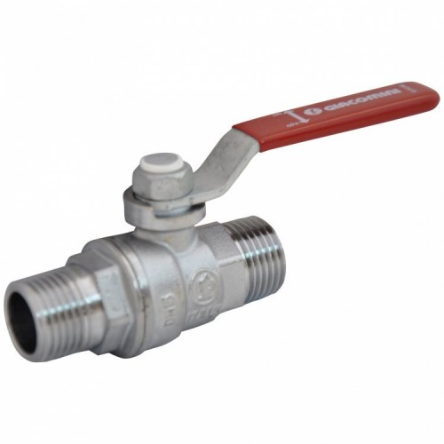 Кран запорный латунный стандартнопроходной с ручкой-рычагом НР Ру 42 R253DL Giacomini 15х66 мм 1/2" в Омске