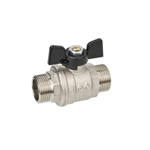 Кран запорный латунный полнопроходной с ручкой-бабочкой НР Ру 40 Pride LD 15х66,5 мм 1/2" в Омске