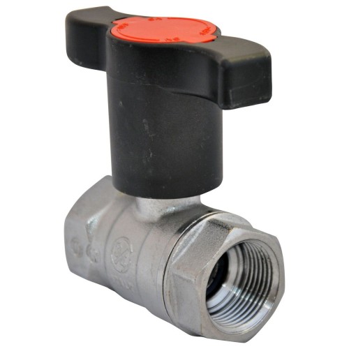 Кран запорный латунный с Т-рукояткой стандартнопроходной с ручкой-рычагом ВР-накидная гайка Ру 16 Optibal Oventrop 20 мм 3/4" в Омске