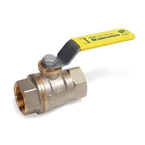 Кран запорный латунный полнопроходной с ручкой-рычагом ВР (ВН) Ру 5 R950 Giacomini 15 мм 1/2" в Омске