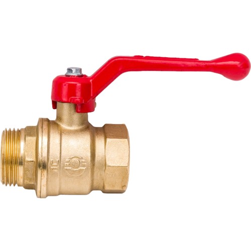 Кран запорный латунный стандартнопроходной с ручкой-рычагом ВР-НР Ру 40 RTP (РосТурПласт) 15 мм 1/2" в Омске