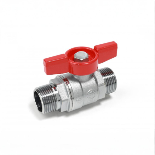 Кран запорный латунный полнопроходной с ручкой-бабочкой НР Ру 42 R913 Giacomini 15х73 мм 1/2" в Омске