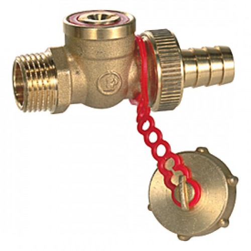 Кран шаровый латунный сливной стандартнопроходной со штуцером НР Ру 10 R608 Giacomini 15х78 мм 1/2" в Омске