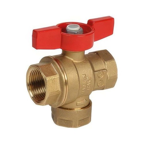 Кран запорный латунный с фильтром полнопроходной с ручкой-бабочкой ВР (ВН) Ру 32 R701 Giacomini 15 мм 1/2" в Омске