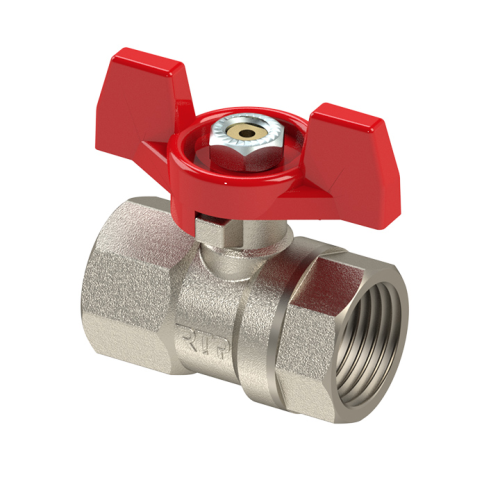 Кран запорный латунный стандартнопроходной с ручкой-бабочкой ВР (ВН) Ру 16 ПРАКТИК 130 ГАЛЛОП 20 мм 3/4" в Омске