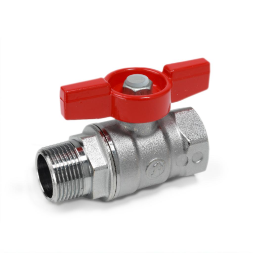 Кран запорный латунный полнопроходной с ручкой-бабочкой ВР-НР Ру 42 R914 Giacomini 8х51 мм 1/4" в Омске