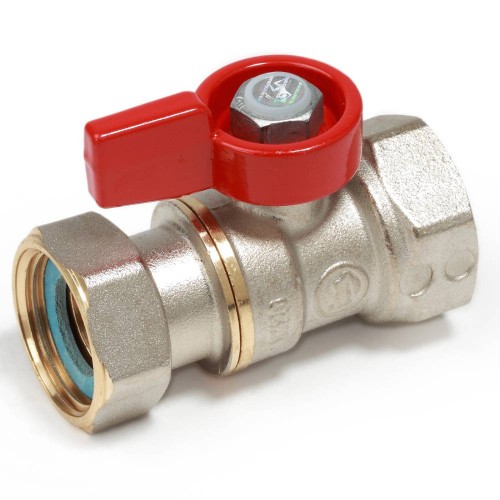 Кран запорный латунный стандартнопроходной с ручкой-флажком ВР-накидная гайка Ру 16 R251 Giacomini 15х68 мм 1/2" в Омске