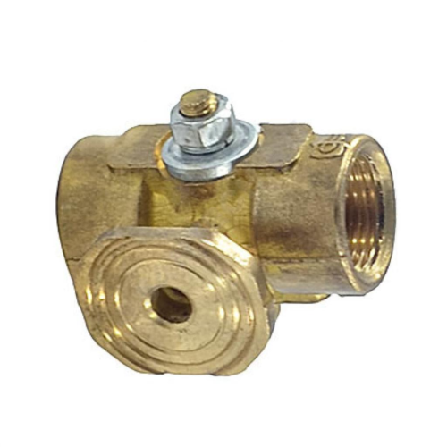 Кран латунный трехходовой стандартнопроходной для манометра с фланцем без ручки ВР (ВН) Ру 16 11Б18БК, КПТ ВИПРА 15 мм 1/2" в Омске