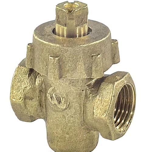 Кран латунный пробко-сальниковый стандартнопроходной ВР (ВН) Ру 10 11б6бк ККАЗ 15х55 мм 1/2" в Омске