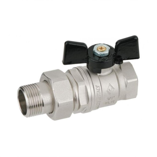 Кран запорный латунный полнопроходной с ручкой-бабочкой ВР-американка Ру 50 Bugatti 922 Bugatti 15 мм 1/2" в Омске