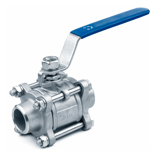 Кран запорный нержавеющий под приварку полнопроходной ручка-рычаг Ру 40 AISI 316 BV17 АДЛ 65 мм в Омске